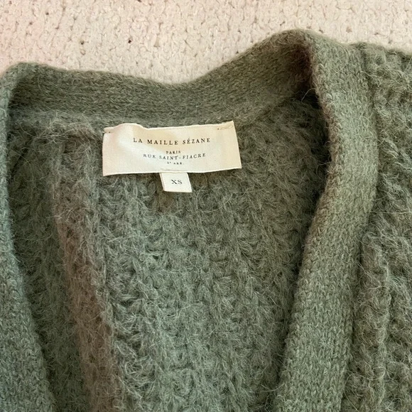 Sezane Green Basil cardigan - Picture 2 of 2